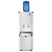 Bebedouro de Coluna 30 Litros Aguagel Inox 2 Torneiras Geladas com Suporte para Galão 127V