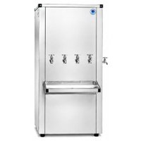Bebedouro 200 Litros Aguagel Inox 4 Torneiras Geladas Frente 1 Gelada Lateral 220V