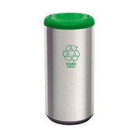 Lixeira Inox Tramontina Piemonte 40 Litros Acetinado Tampa Basculante Verde