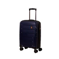 Mala Pequena de Bordo Navegat Expansível Azul Jeans Rodas Duplas Cadeado TSA Polipropileno