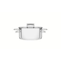 Caçarola Tramontina Brava Rasa Aço Inox com Tampa Plana 16 cm 1,4 L