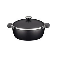 Caçarola Tramontina Lyon em Alumínio Starflon 24 cm 3,7 Litros Preto