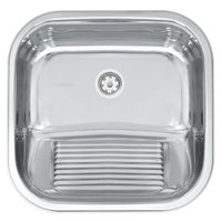 Tanque Tramontina Hera 25 L em Aço Inox Polido 40 x 40 cm com Válvula