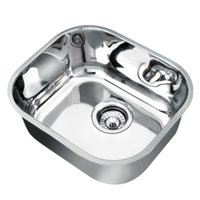 Cuba de Embutir n.0 Docol Invicta 40x34x18 cm em Aço Inox Alto Brilho com Válvula 4.1/2