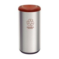 Lixeira Inox Tramontina Piemonte 40 Litros Acetinado Tampa Basculante Marrom