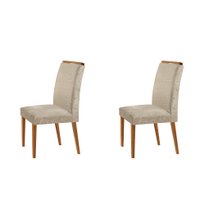 Conjunto com 2 Cadeiras de Jantar Olivia II Capuccino