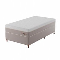 Cama Box com Colchão Solteiro Soft Gold Molas Ensacadas (28x88x188) Bege