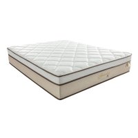 Colchão King Aquárius Molas Ensacadas (34x193x203) Branco e Bege
