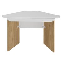 Mesa De Canto Com Gaveta 127x64 cm Olmo Branco Artany
