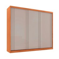 Guarda-Roupa Casal Royale 100% MDF 3 Portas Naturalle e Off White