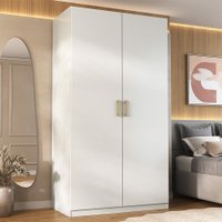 Guarda-Roupa Solteiro Marsala 2 Portas 3 Gavetas Branco