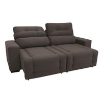 Sofá Retrátil e Reclinável 3 Lugares Blenda I Suede Café