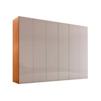 Guarda-Roupa Casal Pulse 100% MDF 6 Portas 6 Gavetas Naturalle e Off White