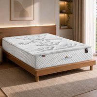 Colchão de Casal Molas Ensacadas (138x188x35) Pulse King Koil CR455C Branco