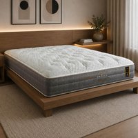 Colchão de Casal Molas Ensacadas (138x188x32) Smooth King Koil CR457C Cinza