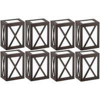 Kit 8 Luminárias Arandelas X Parede Marrom Interno Externo Onix Dital