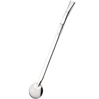 Bomba Inox Chata Com Botão Tubo Chupeta Dupla Bojo Redondo Cano Grosso De 9mmx24Cm
