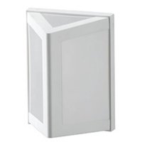 Luminária Arandela Triangular Branco Termoplástico Lente Leitosa E27 Dital