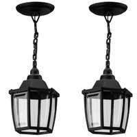 Kit 2 Luminárias Teto 40cm E27 Pendente Dital Preto Heritage Bivolt Cozinha Sala Estar Jantar