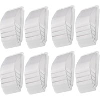 Jogo 8 Arandelas Face Lente Transparente E27 Branco Externa Interna Jardim Hall Termoplástico Luminá