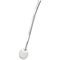 Bomba Inox Chata Trabalhada Chupeta Simples Bojo Redondo Cano De 8mmx23Cm