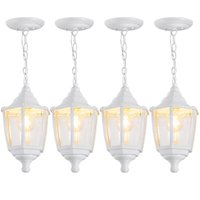Kit 4 Luminárias Pendentes Teto Branca Heritage Dital Fechada Sala Estar Jantar Quarto Gourmet