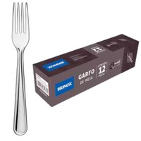 Garfo de Mesa 12 Peças Modena Aço Inox Brinox Talheres Mesa Posta Buffet