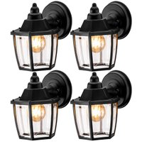 4 Luminárias Arandelas Pretas Dital Heritage Vintage Parede Muro Corredor Cabeceira Banheiro