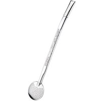 Bomba Inox Chata Trabalhada Chupeta Dupla Bojo Redondo Cano De 8mmx23Cm