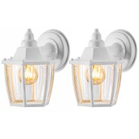 Conjunto 2 Luminárias Arandelas Parede Branca Dital Heritage Clássica Área Externa Interna Muro