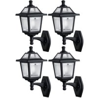 Kit 4 Arandelas Parede Luminárias Externas Coloniais Ravena Preto Dital Clássico