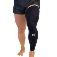N1 Sport Protetor de Perna Tamanho G Preta Spry Compressão 15 25mmHg KNIT 3D Sem Costura Alta Performance Recuperação