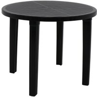 Mesa Tramontina Plástica Preta 89x72cm Polipropileno Cassino Summa Uso Externo Desmontável