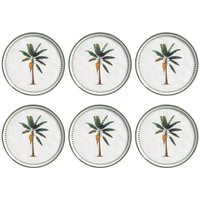 Conjunto 6 Pratos Para Sobremesa 21,5cm Bio Bananê Mesa Posta Servir Doces Porto Brasil