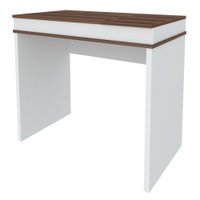 Mesa Escrivaninha Escritorio Tampo Com Abertura 85 cm Ipe Branco Artany