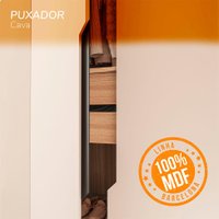 Guarda-Roupa Solteiro Barcelona 4 Portas 2 Gavetas Carvalho e Off White