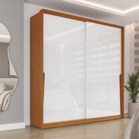 Guarda-Roupa Casal Porto 2 Portas 2 Gavetas Freijó Branco