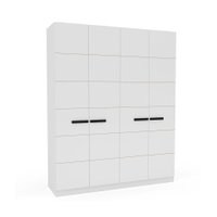 Guarda-Roupa Casal Lisboa 4 Portas 4 Gavetas Branco