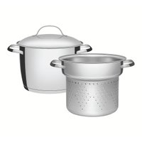 Jogo Cozi-Pasta Tramontina Allegra em Aço Inox com Fundo Triplo 2 Peças 20 cm