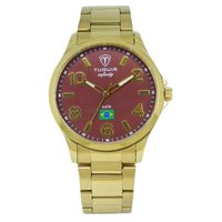 Relógio Masculino de Aço Tuguir Analógico Infinity TGI37233 Dourado e Vermelho
