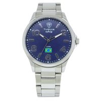 Relógio Masculino de Aço Tuguir Analógico Infinity TGI37227 Prata e Azul