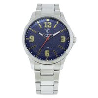 Relógio Masculino de Aço Tuguir Analógico Infinity TGI37236 Prata e Azul