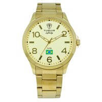 Relógio Masculino de Aço Tuguir Analógico Infinity TGI37231 Dourado