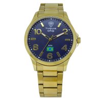 Relógio Masculino de Aço Tuguir Analógico Infinity TGI37232 Dourado e Azul