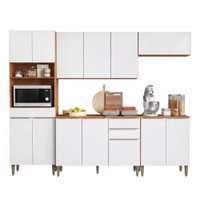 Armário de Cozinha Completa 13 Portas 3 Gavetas 100% MDF Clara