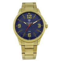 Relógio Masculino de Aço Tuguir Analógico Infinity TGI37241 Dourado e Azul