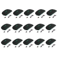 Kit 15 Mouses Sem Fio Recarregável Mega M185 com Led DPI Ajustável