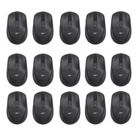 Kit 15 Mouses Sem Fio Recarregável Mega M180 Preto DPI Ajustável