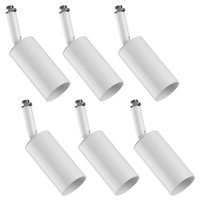 Kit 6 Luminárias Spots para Trilho Perfilado Eletrocalha Neo Dital Direcionável Alumínio Branco