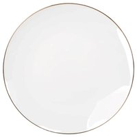 24 Pratos Rasos 27cm Branco Bordas Douradas Porcelana Legacy Gold Restaurante Buffet